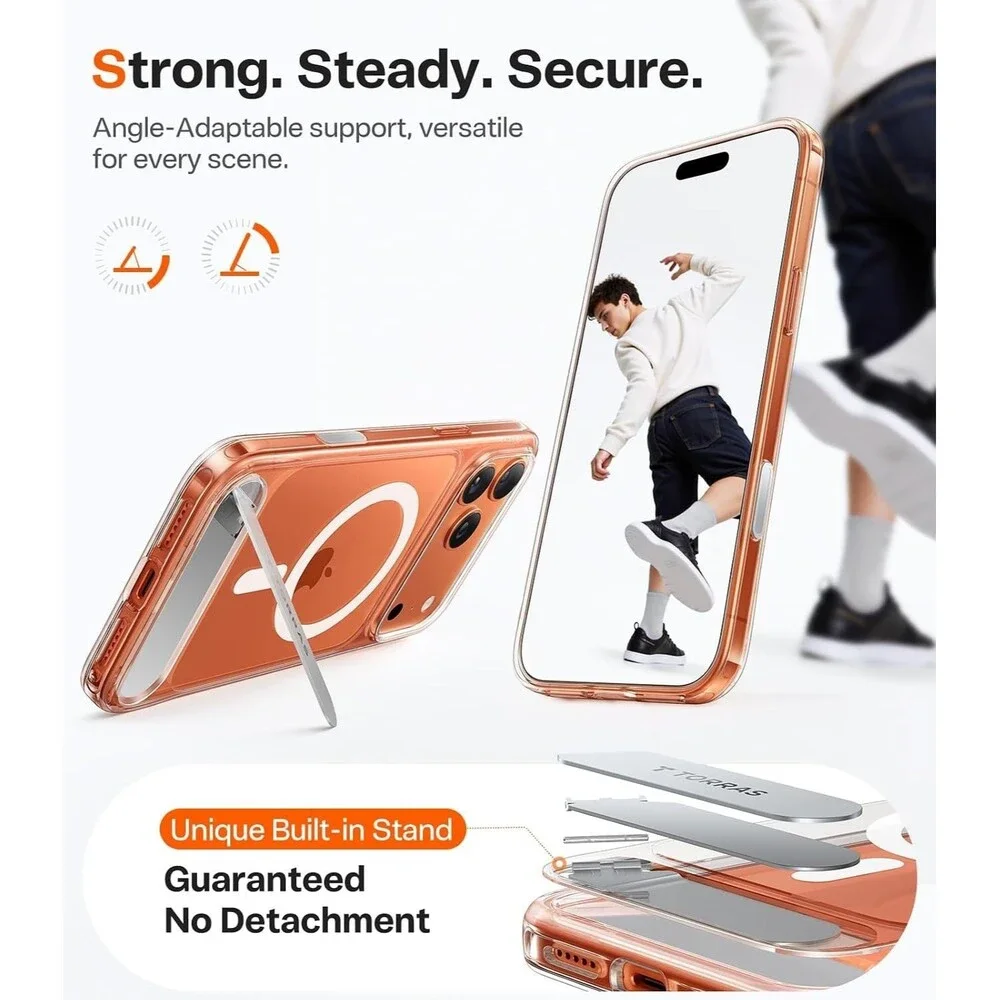 TORRAS Strong Magnetic & Seamless Stand for iPhone 17 Pro Case